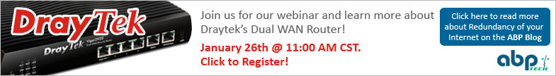 Draytek Webinar - Dec. 1 @ 11:00 AM - 12:00 PM