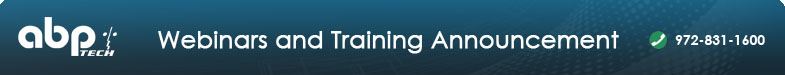 ABP Webinar and Training Announcement