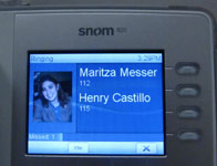 snom 820 - Color display of person calling