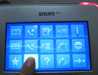 snom 870 Touchscreen Menu