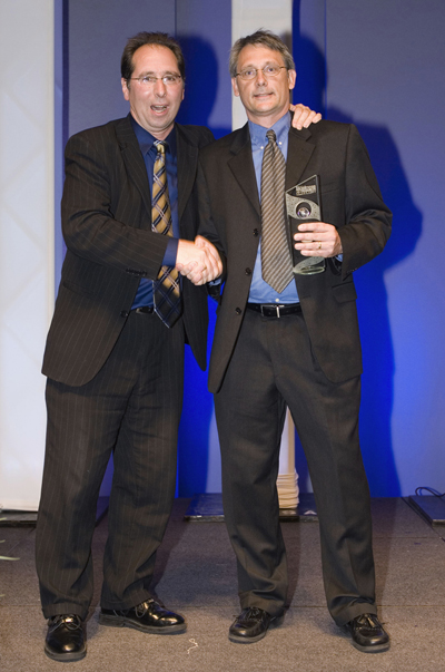 Digium's Greg Vance receiving CRN Tech Innovation Award