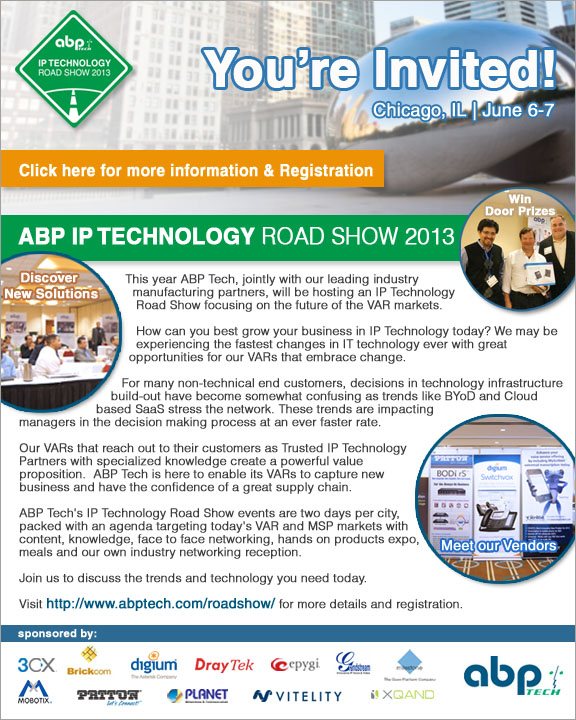 ABP IP Technology Road Show Invitation - June 6-7 2013 - Chicago, IL